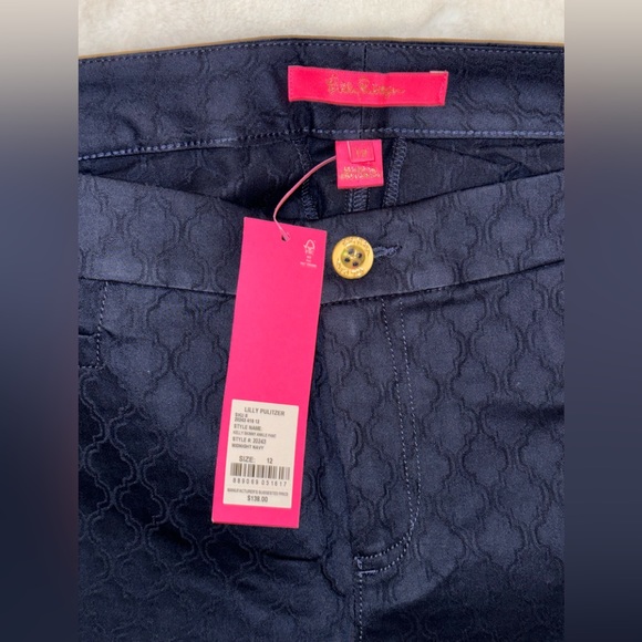 Lilly Pulitzer® Kelly Textured Ankle Length Skinny Pants -Sz 12- BNWT - Picture 3 of 5